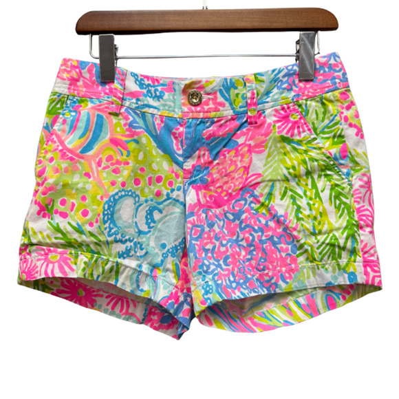 Lilly Pulitzer The Callahan Shorts Multicolor Tropical/Floral Print Size 2 - Picture 1 of 6
